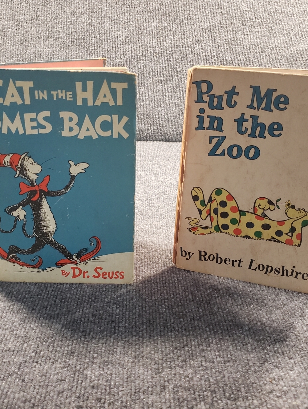 Vintage Put Me In The Zoo by Dr. Seuss and Cat in the Hat Comes Back hardcovers